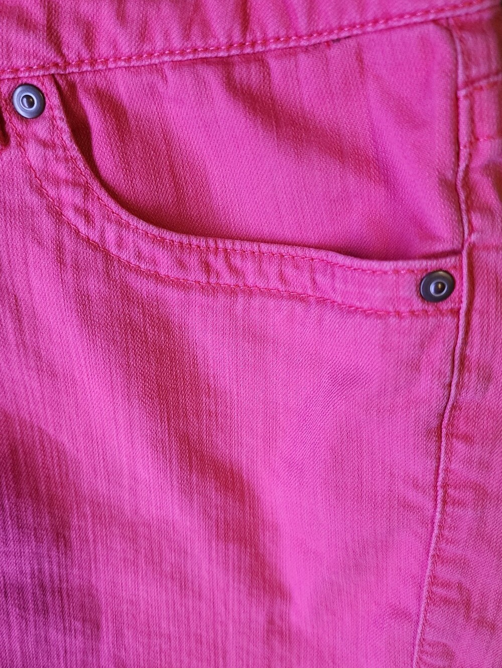 Sonoma Bright Coral Pink Denim Jean Shorts - Picture 3 of 8